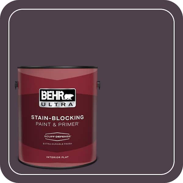 BEHR ULTRA 1 gal. #T13-10 Plum Orbit Extra Durable Flat Interior Paint & Primer