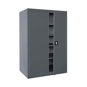 Elite Series Steel Freestanding Garage Cabinet in Charcoal (46 in. W x 72 in. H x 24 in. D)