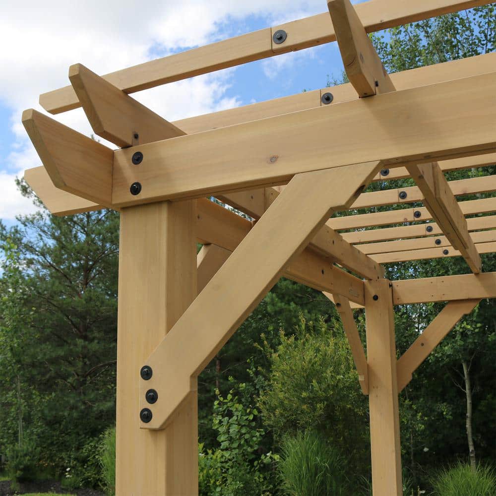Natural Cedar 10' x 12' Traditional Outdoor Pergola