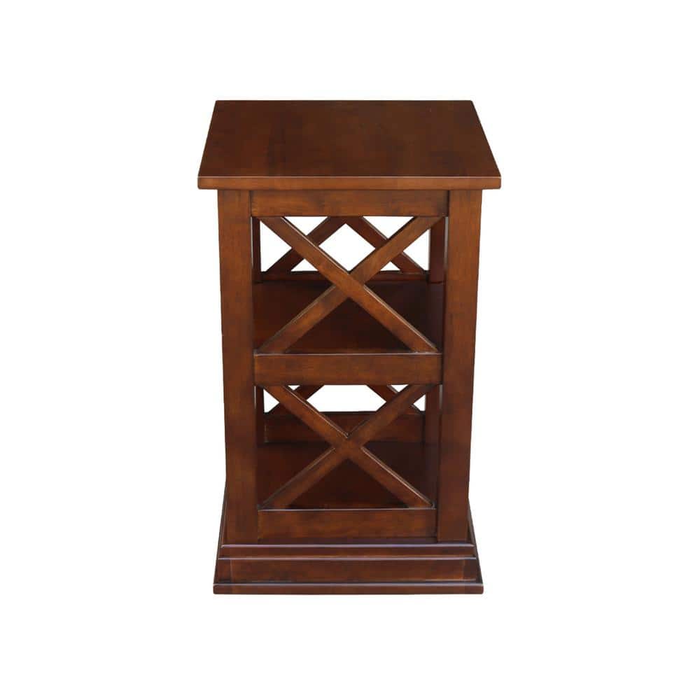 Espresso Transitional Rectangular Console Table with Storage