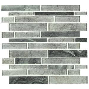 Fountain Hills Interlocking 11.73 in. x 11.61 in. Textured Glass Patterned Look Wall Tile (9.5 sq. ft./Case)