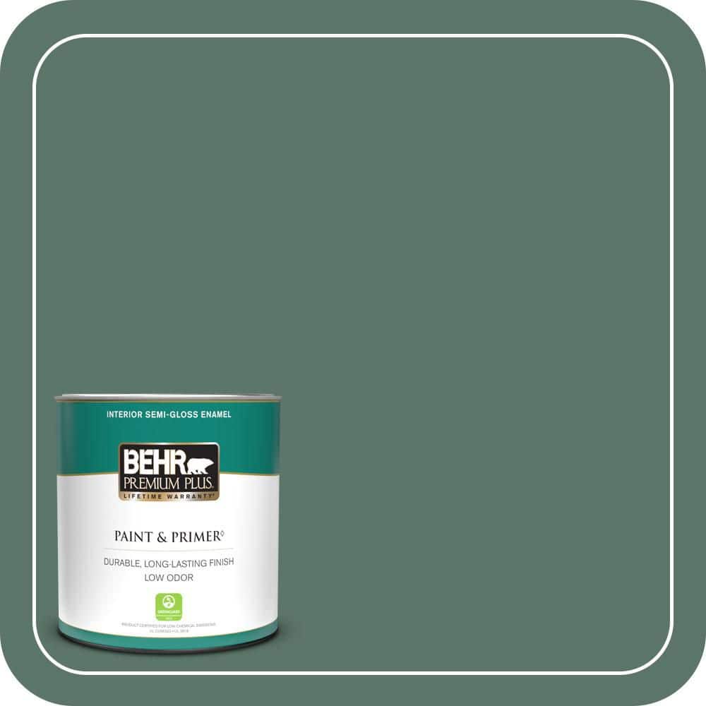 1 qt. #S420-6 Pine Brook Semi-Gloss Enamel Low Odor Interior Paint & Primer price history on PriceWatchPro