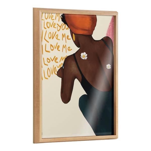 Kate and Laurel Blake "I Love Me I Love You" by Mary Joak Framed Glass Art Print 24 in. x 18 in.