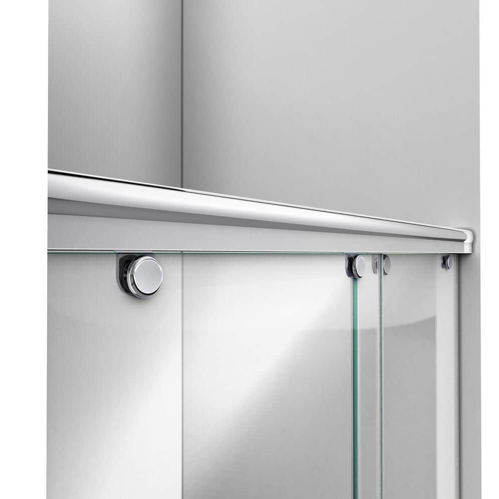 Charisma 60" Frameless Sliding Shower Kit with Brushed Nickel Hardware