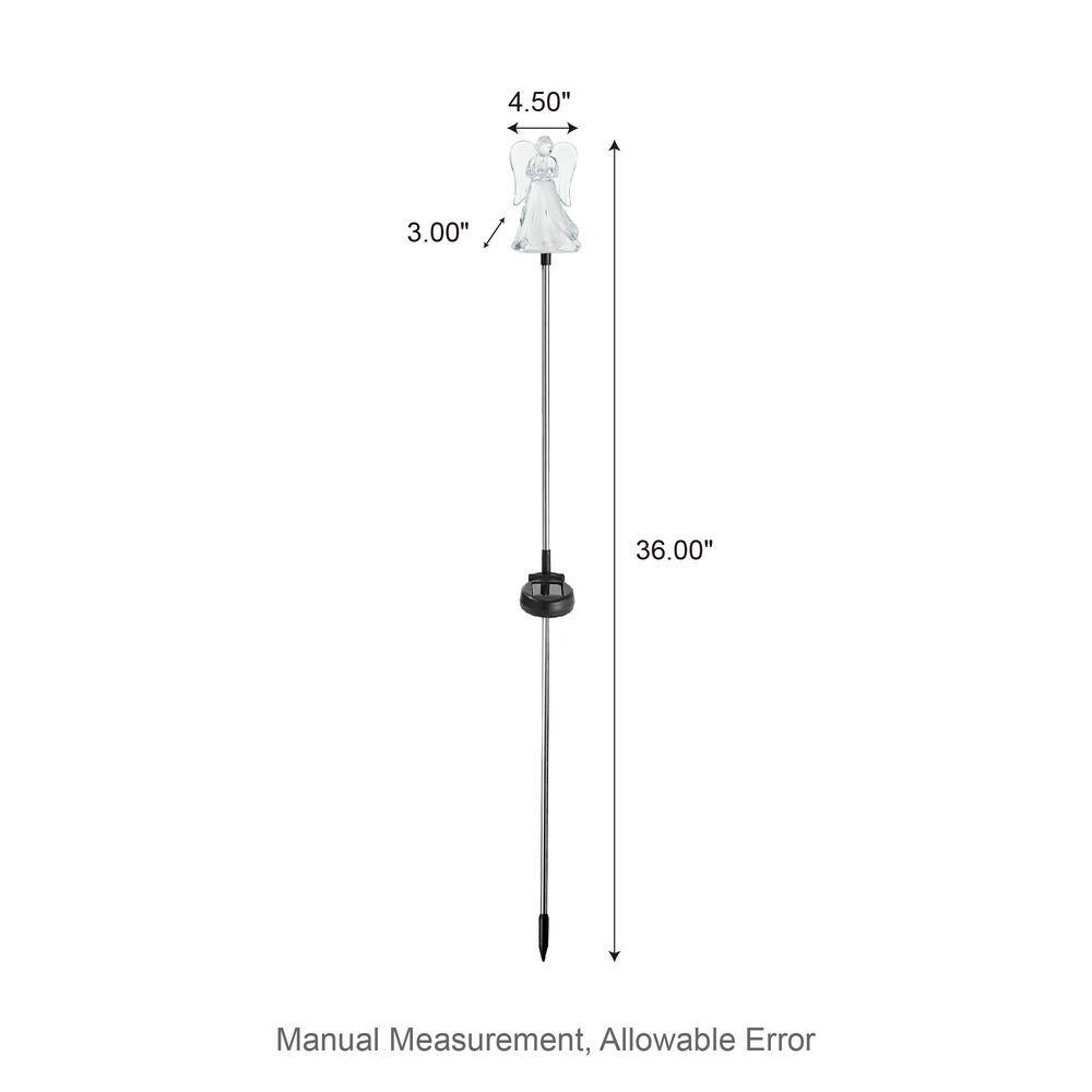 Set of 3 Solar Powered Angel LED Pathway Lights