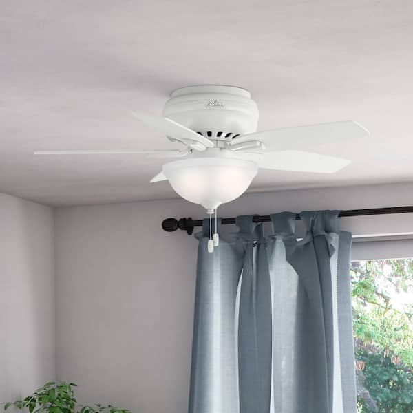 Newsome 42 in. LED Indoor Low Profile Fresh White Ceiling Fan with Light Kit