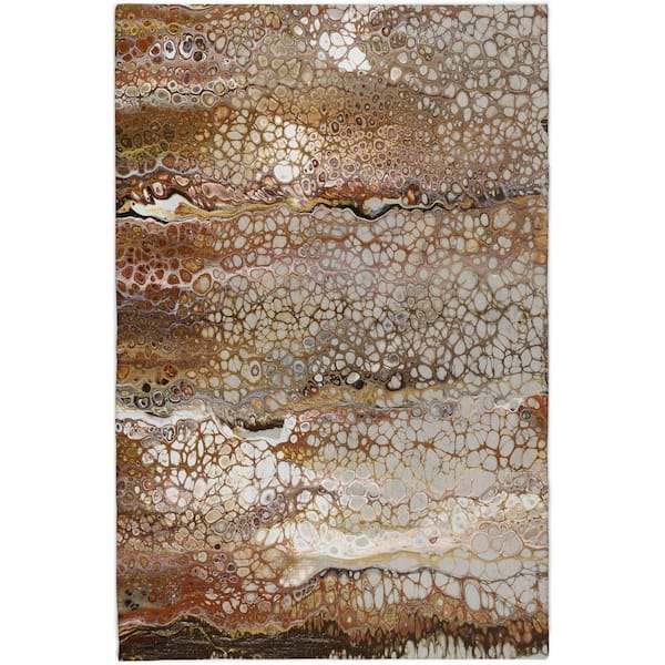 Dream Shag Premium Machine Washable Abstract ADS60 River 9 ft. x 12 ft. Area Rug