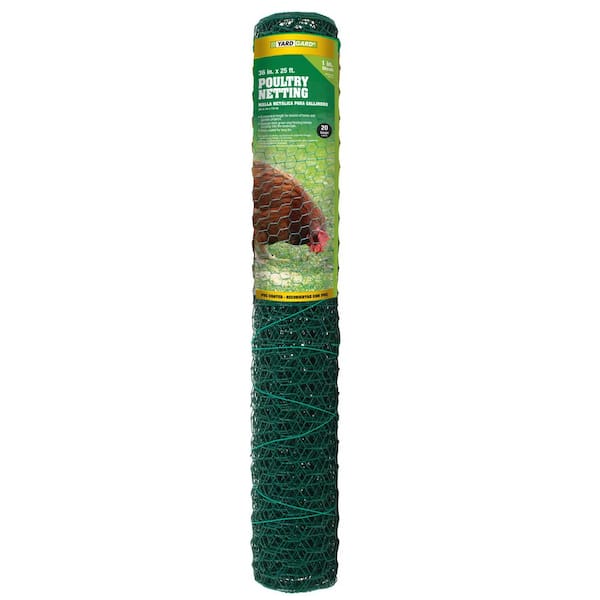 1 in. Mesh x 3 ft. x 25 ft. 20-Gauge Green PVC Coated Steel Poultry Netting