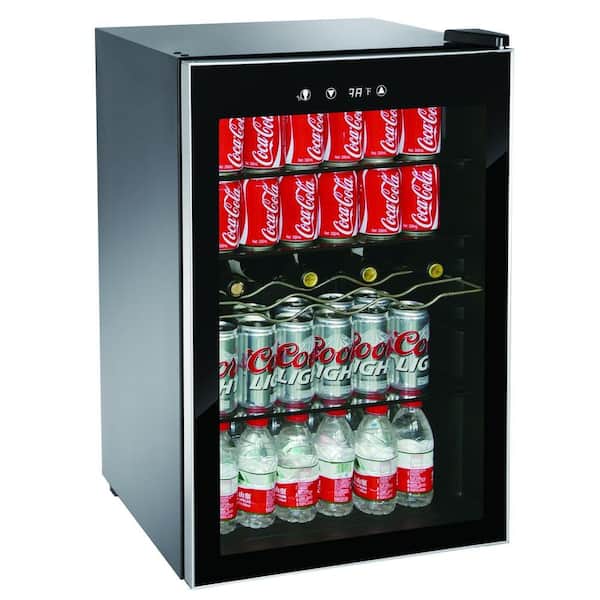 Unbranded Single Zone 22 in. 4-Bottle or 110 (12 oz.) Can Beverage Wine Center