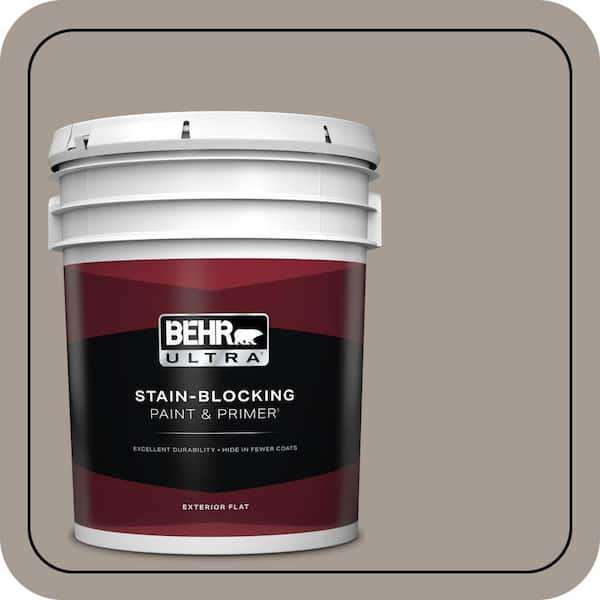 BEHR ULTRA 5 gal. #N200-4 Rustic Taupe Flat Exterior Paint & Primer