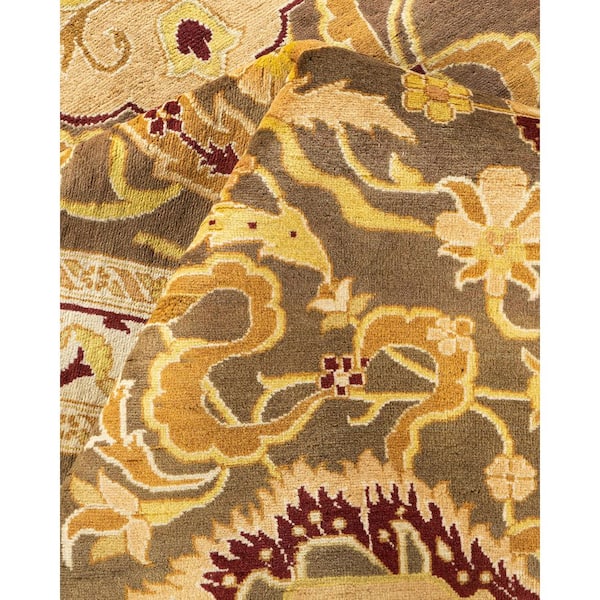 Mogul Brown 8 ft. x 10 ft. Oriental Wool Indoor Area Rug