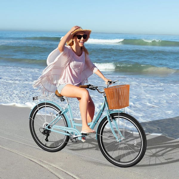 BOZTIY 26 in. 7 Speed Commute Bike Beach Cruiser Bike for Adult BOZTIY 26 in. 7 Speed Commute Bike Beach Cruiser Bike for Adult