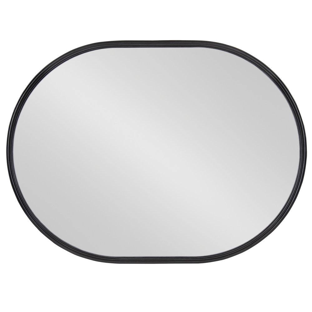 Elegant Full-Length Oval Vanity Mirror in Sleek Black Finish