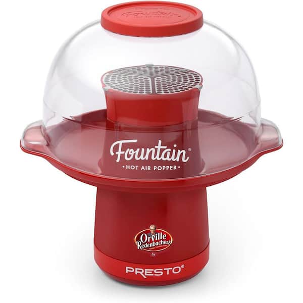 Adrinfly 5 qt. Plastic Countertop Fountain Hot Air Popcorn Popper with Stainless Steel Restrictors