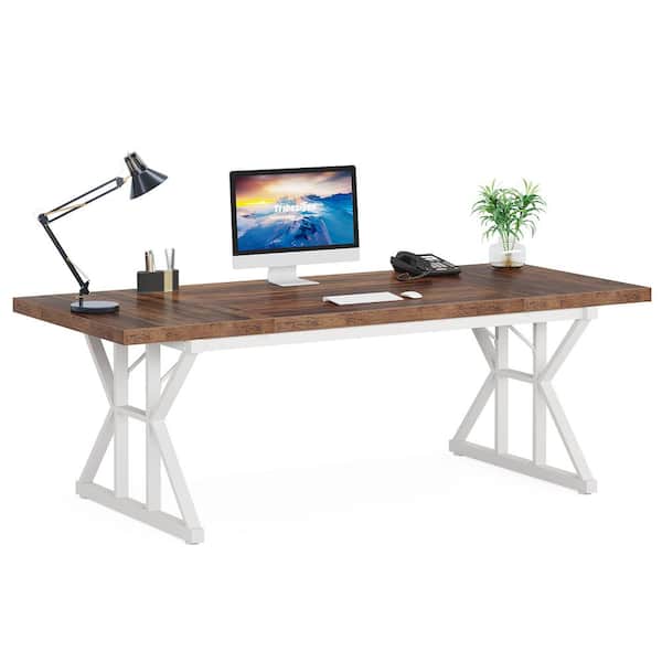 TribeSigns Tribesigns 70.8-Inch Executive Desk, Large Computer Office Desk  Workstation, Modern Simple Style Laptop Desk Study Writing Table