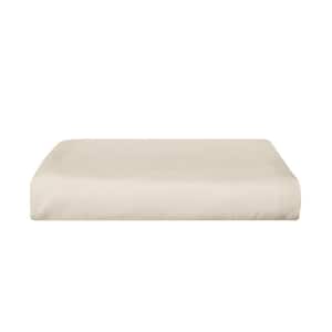 1-Piece Fog, Solid 100% Eucalyptus Lyocell Tencel, Queen (96 in. x 105 in.), Smooth Breathable, Super Soft, Flat Sheet