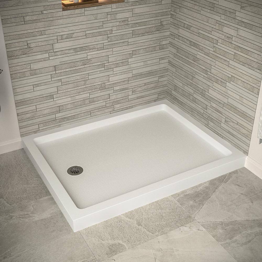48'' x 36'' Glossy White Acrylic Rectangular Shower Base