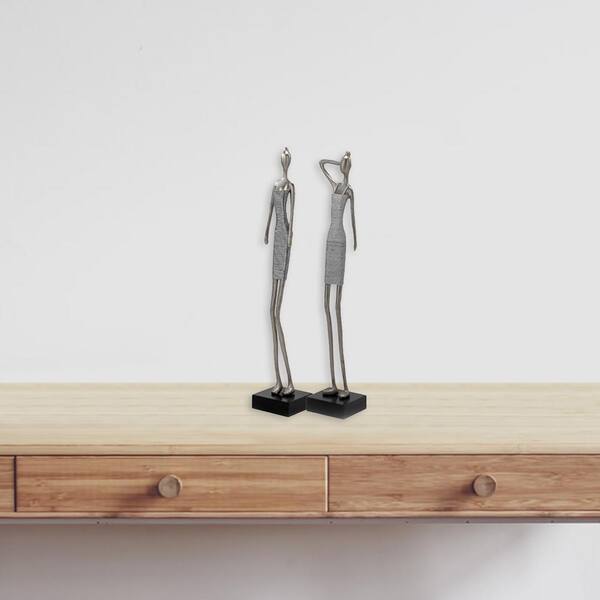 HomeRoots Rosemary Irregular Resin Mauve - Evening Ladies Sculpture (Set of 2)