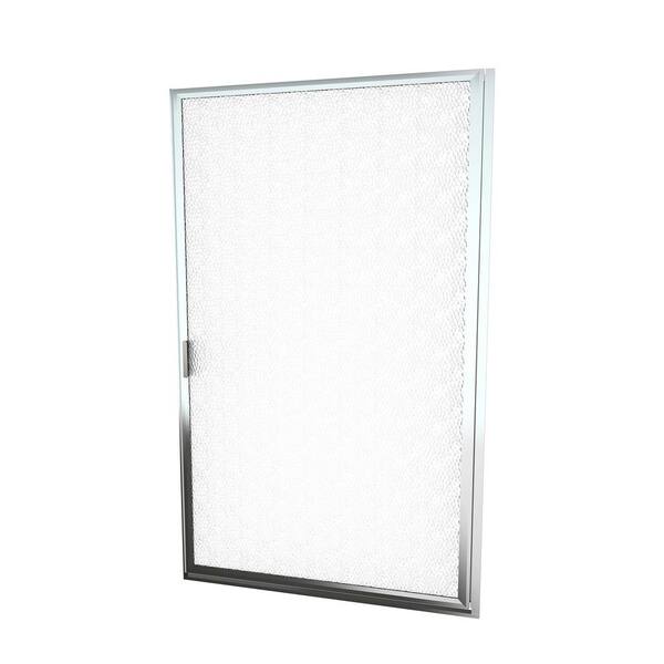 Redi Slide 1100 Series 24-3/8 in. W x 70-1/2 in. H Framed Pivot Shower Door in Polished Chrome with Pull Handle and Obscure Glass