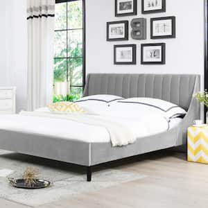 Aspen Upholstered Opal Grey King Bed