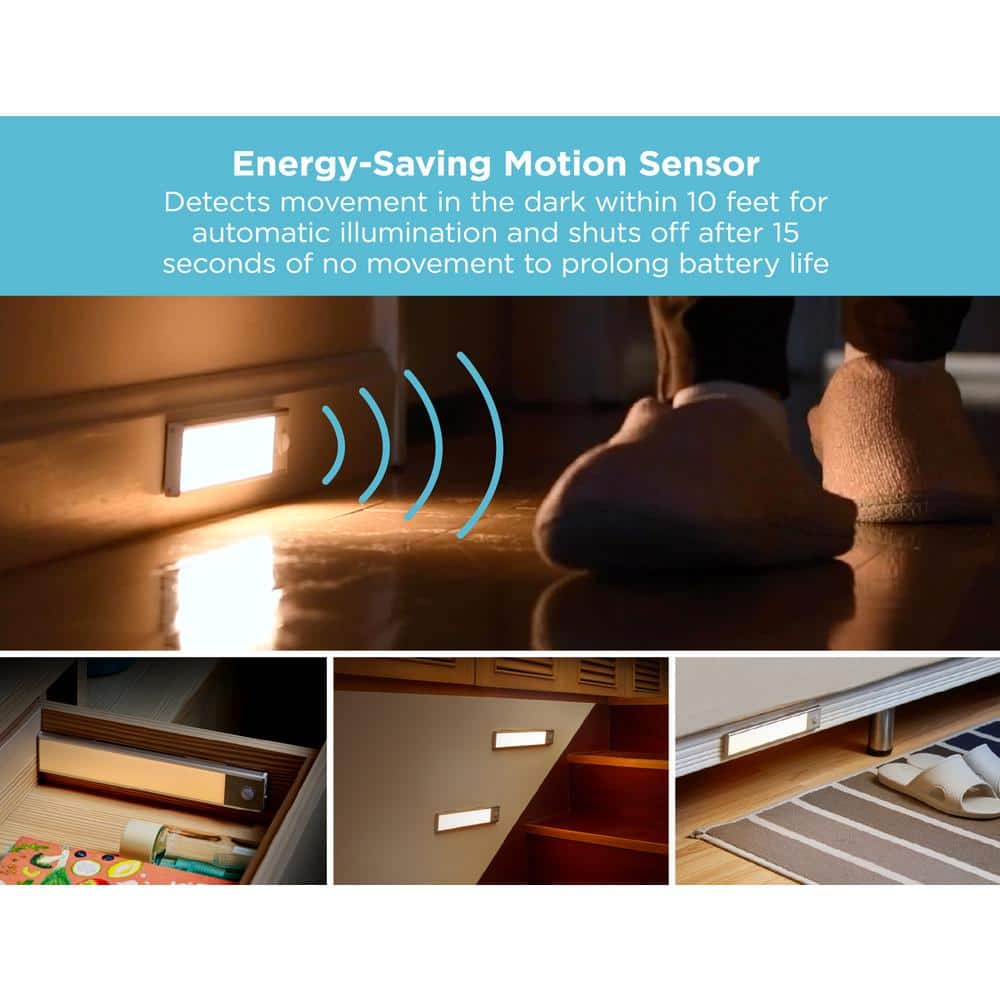 Warm White LED 9'' Rechargeable Under Cabinet Light Bar