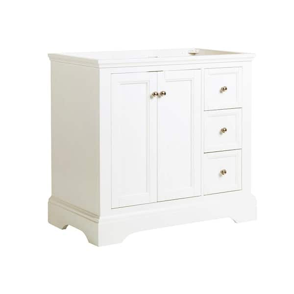 Windsor 36 in. W Traditional Bathroom Vanity in Matte White