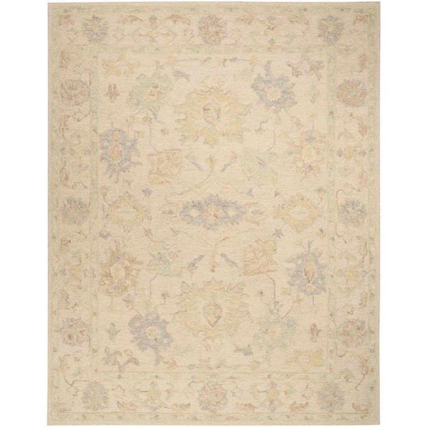 Maison Ivory 10 ft. x 14 ft. Distressed Traditional Area Rug