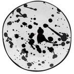 11.02 in. RYO Black and White Dinner Plates (Set of 12)