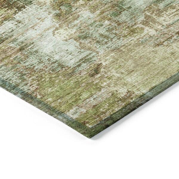 Chantille Machine Washable Indoor/Outdoor Abstract ACN2300 Aloe 8 ft. x 10 ft. Area Rug
