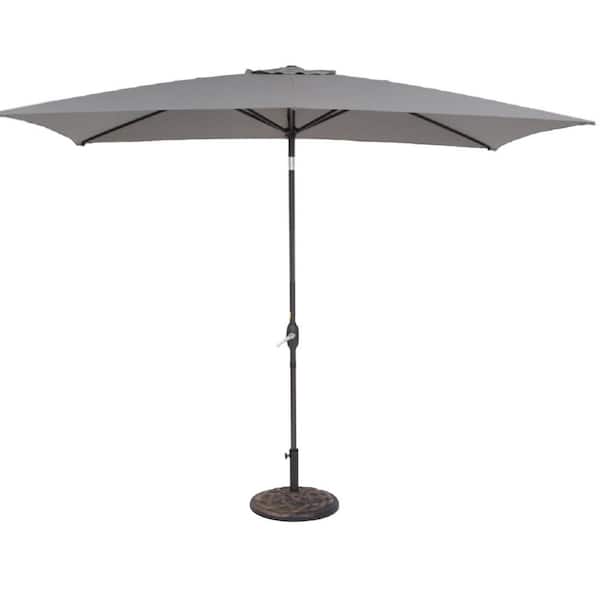 Unbranded 10 ft. Market Patio Umbrella in Gray