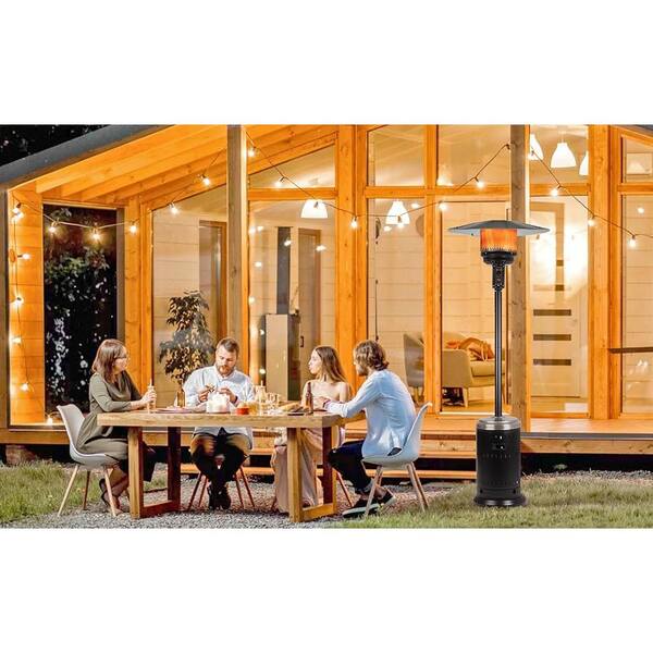 Fire Sense Onyx and Stainless Steel Finish Patio Heater Fire Sense Onyx and Stainless Steel Finish Patio Heater
