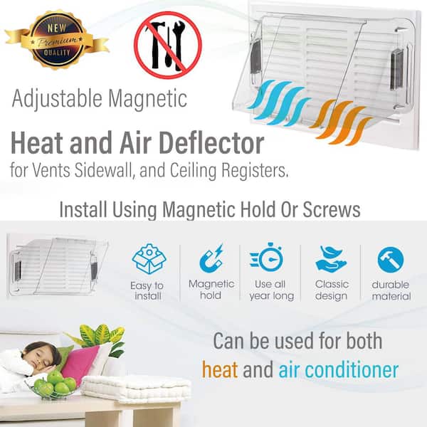 Magnetic Vent Cover. Looks Like A Register Vent! Perfect for HVAC in RV or  Home - 8 x 15 (1 Pack)