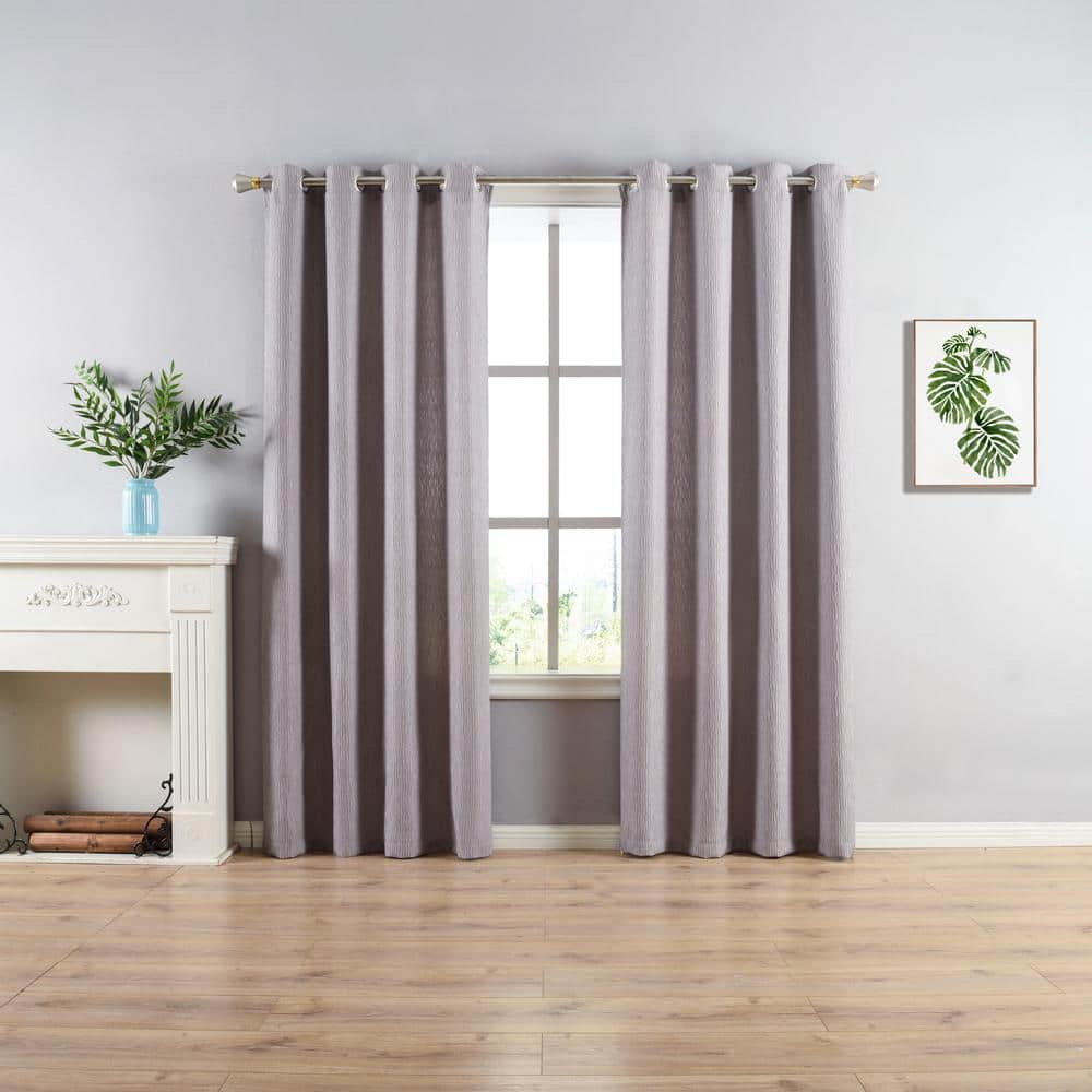 Brigitte 100 x 84 Grommet Panel Pair in Silver
