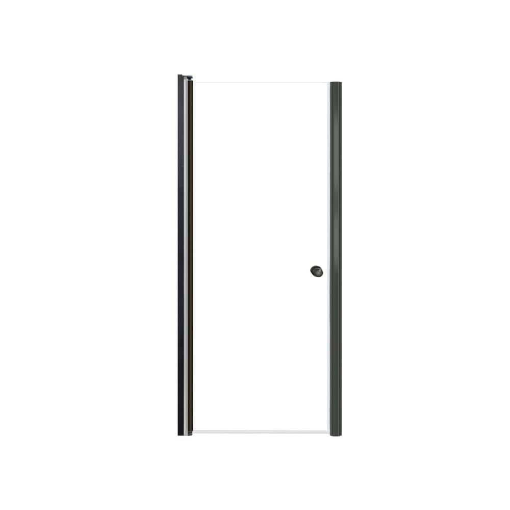 Lyna 30 in. W x 70 in. H Pivot Frameless Shower Door in Matte Black with Clear Glass price history on PriceWatchPro