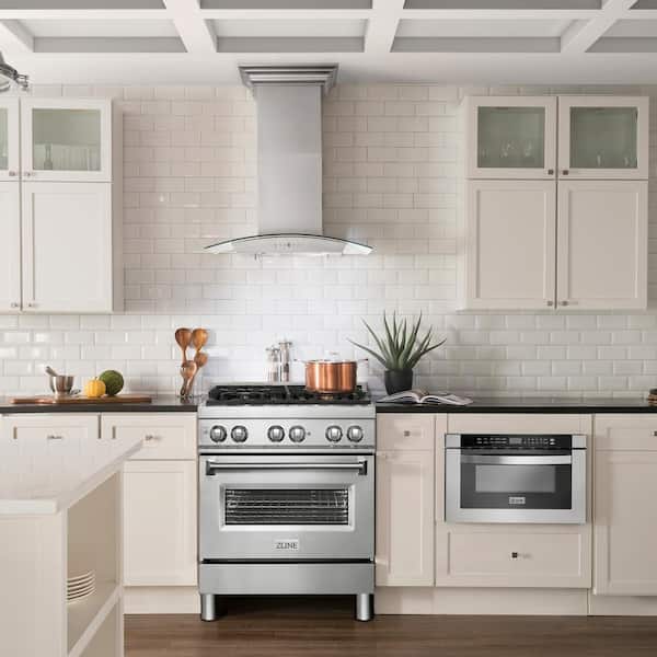 30 in. 4 Burner Dual Fuel Range with Brass Burners in Stainless Steel