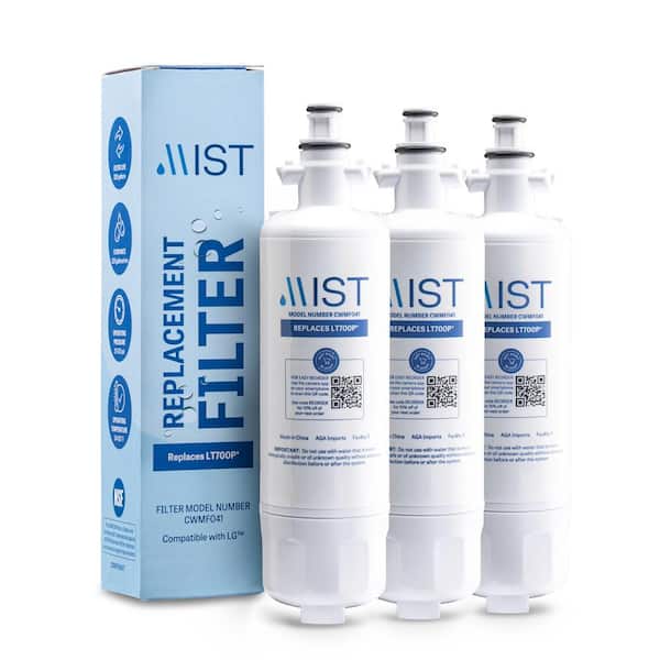 Mist ADQ36006101 Refrigerator Water Filter for LG LT700P, Compatible with ADQ36006102, Kenmore Elite 9690(3-Pack)