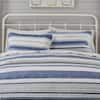 StyleWell Cotton Percale Crystal Bay Blue and White Stripe 4-Piece Queen  Sheet Set SU200SS-QEN-CSC - The Home Depot