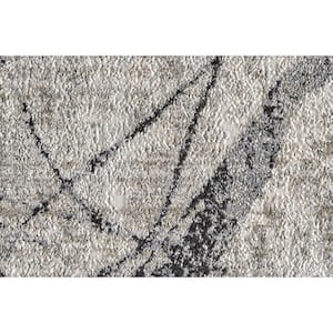 Gray and Ivory Abstract 7 ft. x 10 ft. Area Rug