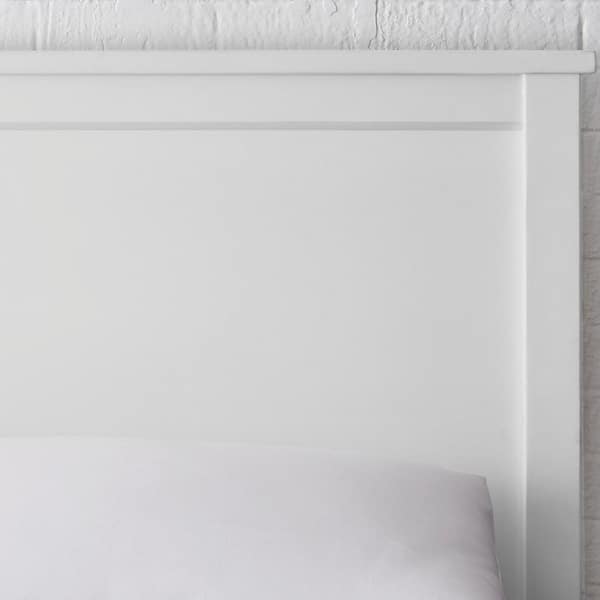 Granbury White Wood Full Platform Bed (55.16 in. W x 48 in. H)