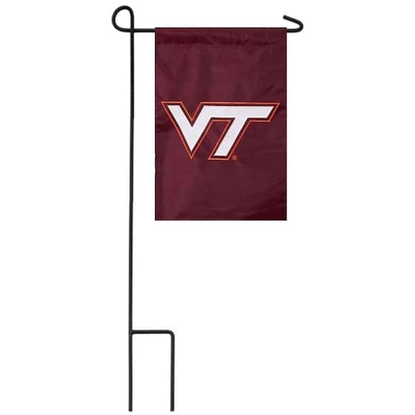 1 ft. x 1-1/2 ft. Virginia Tech University 2-Sided Garden Flag with 3-2/3 ft. Metal Flagpole