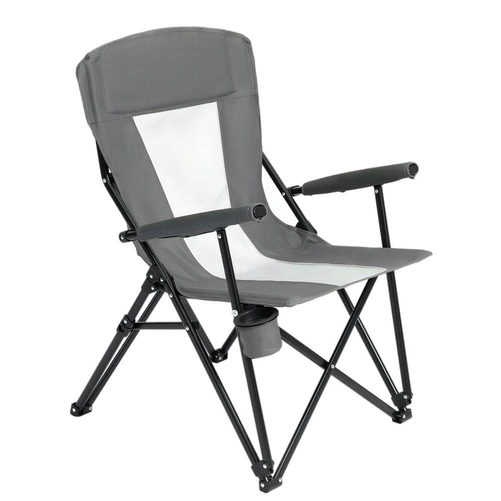 Steel Outdoor Folding Mesh Quad Camping Chair, Portable Camping Stool with 