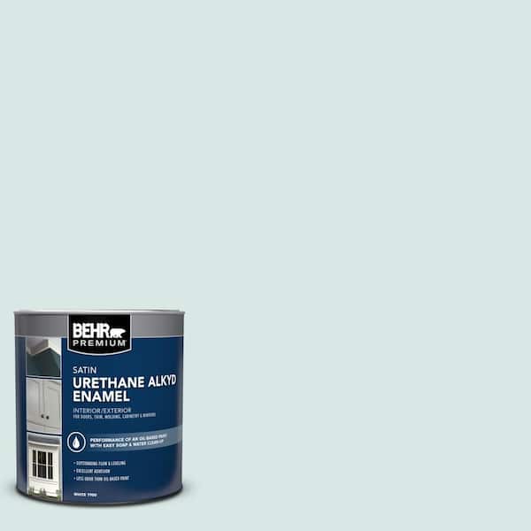 1 qt. #500E-2 Aqua Breeze Satin Enamel Urethane Alkyd Interior/Exterior Paint