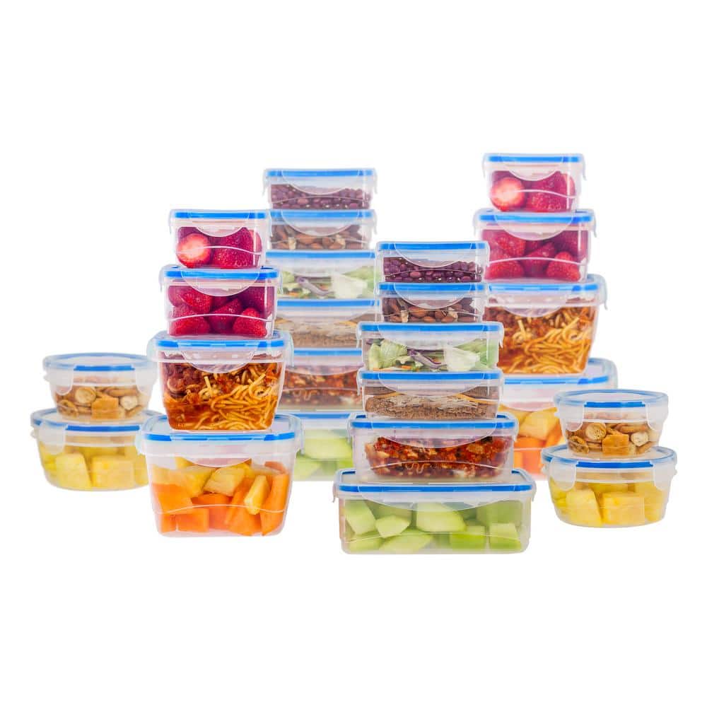 [50 Pack - 24 oz - 1 Compartment] Round Meal Prep Containers with Snap Tight Lids - Non-Spill Food Storage Reusable Freezer Microwavable 