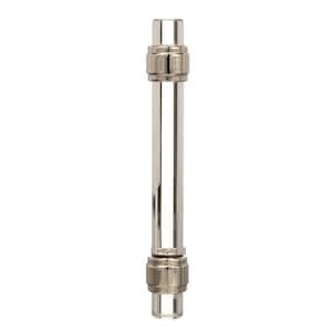 Glacio 3-3/4 in (96 mm) Clear/Polished Nickel Drawer Pull