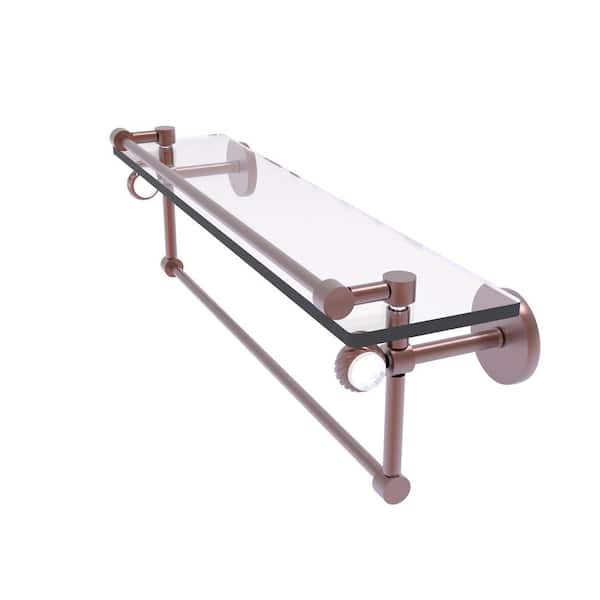 Allied Brass Clearview Antique Copper 2-Tier Brass Wall Mount Bathroom Shelf Allied Brass Clearview Antique Copper 2-Tier Brass Wall Mount Bathroom Shelf