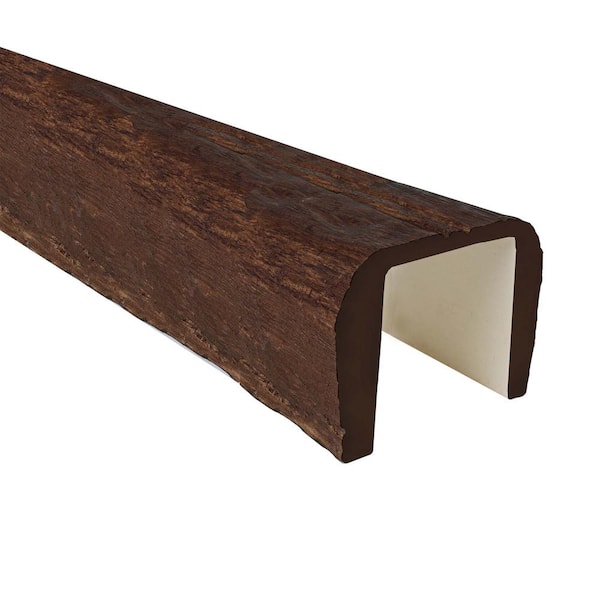 5-7/8 in. x 7-1/2 in. x 15.5 ft. Walnut Vintage Faux Wood Beam