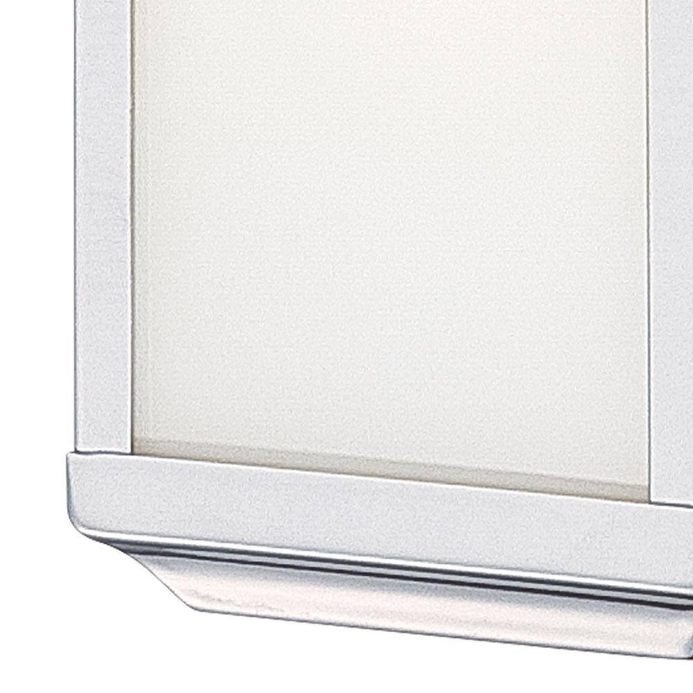 Polished Nickel 26" 3-Light Bath Vanity with White Glass