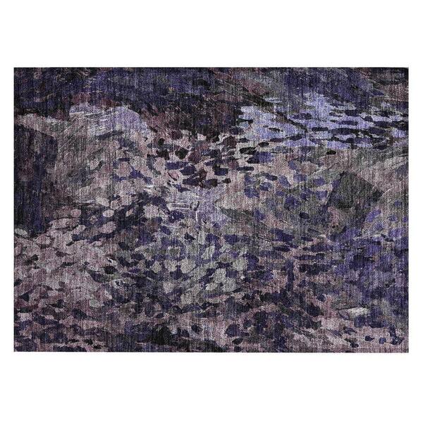 Chantille Machine Washable Indoor/Outdoor Abstract ACN2737 Eggplant 3 ft. x 4 ft. Area Rug
