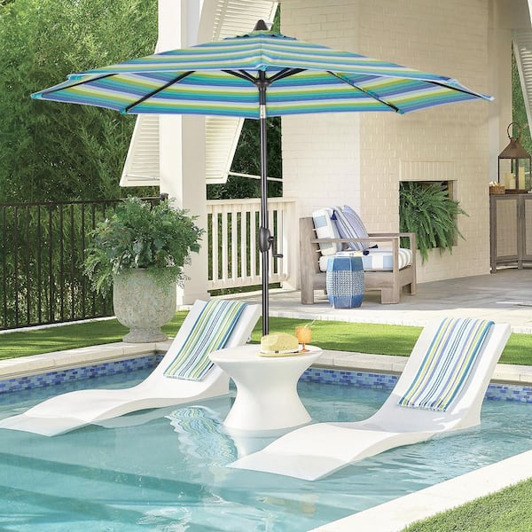 best 9 ft sunbrella patio umbrella 9 ft. Sunbrella Market Patio Umbrella in Seville Seaside