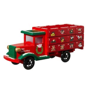 14.5 in. L Wooden Christmas Truck Countdown